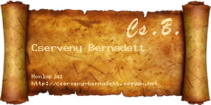 Cserveny Bernadett névjegykártya