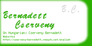 bernadett cserveny business card